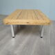 Table basse plateau bois pieds alu