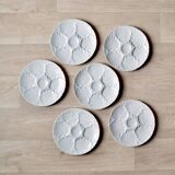 Set of 6 vintage Bareuther Bavaria porcelain oyster plates