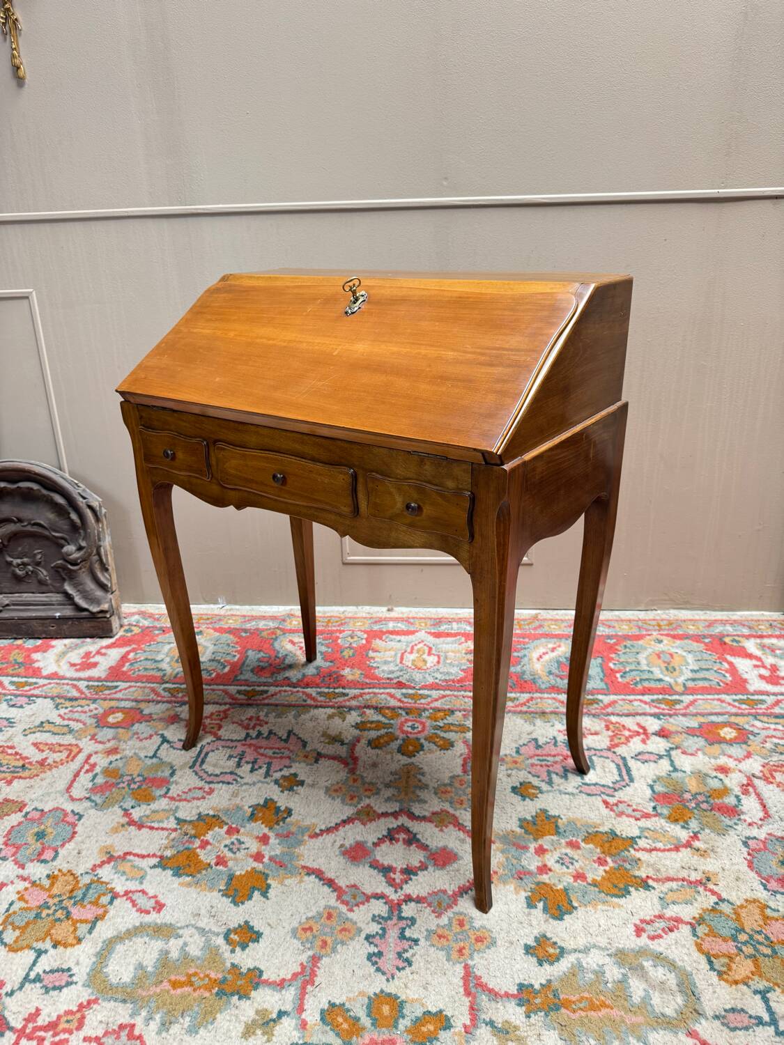 Louis XV style cherry wood sloping desk