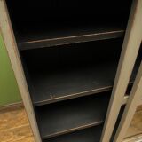 Grey bookcase display cabinet