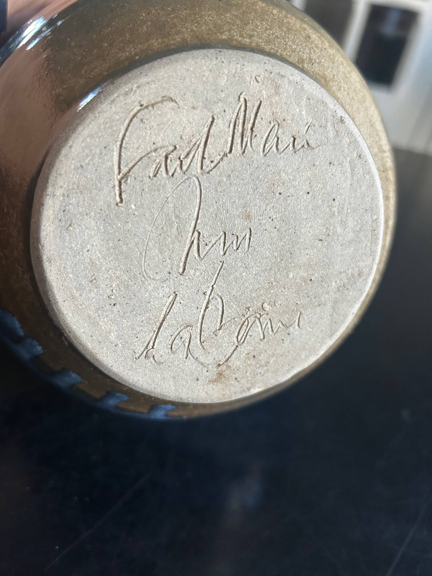 vase signed La Borne