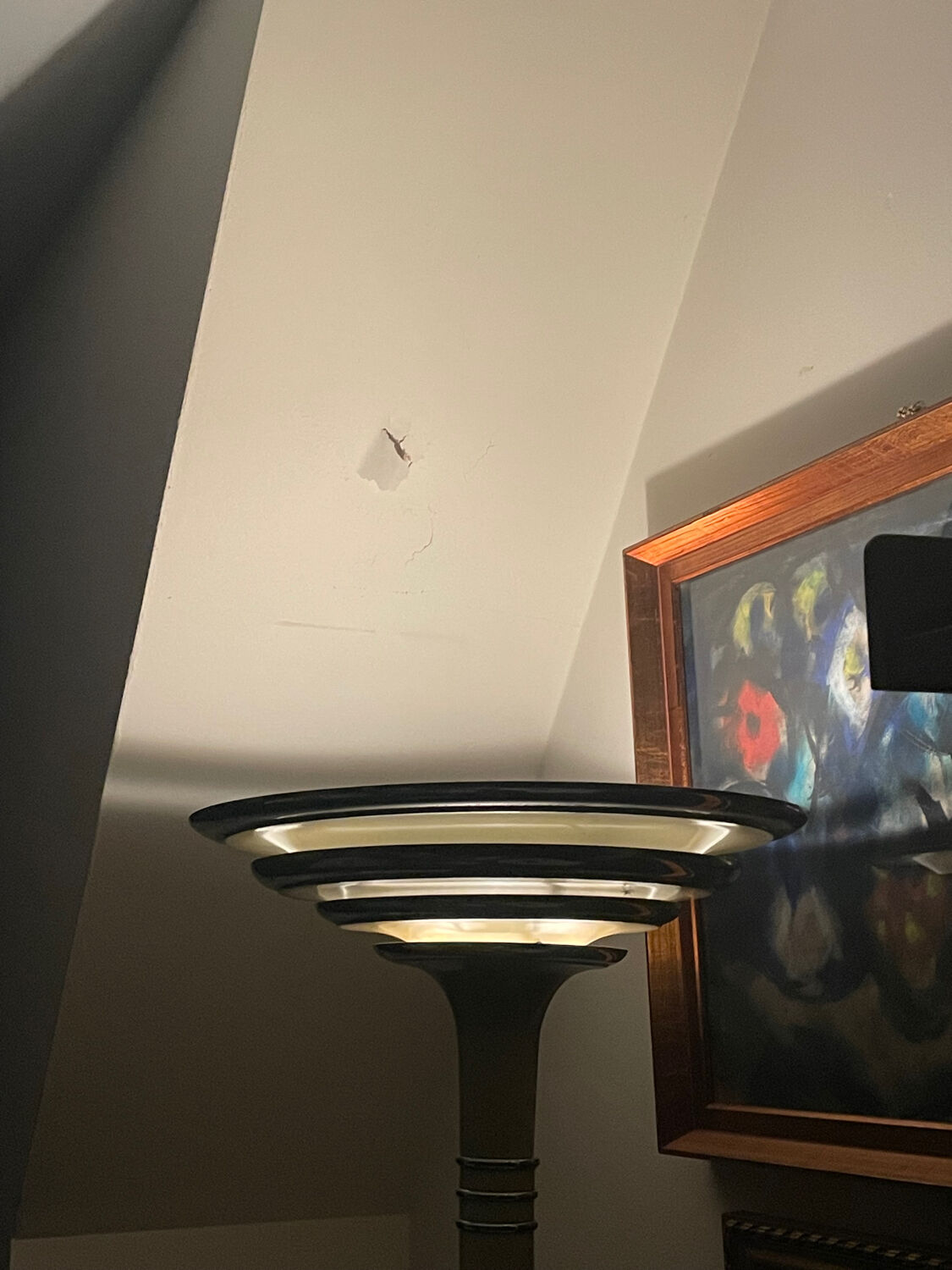 Art Deco metal floor lamp