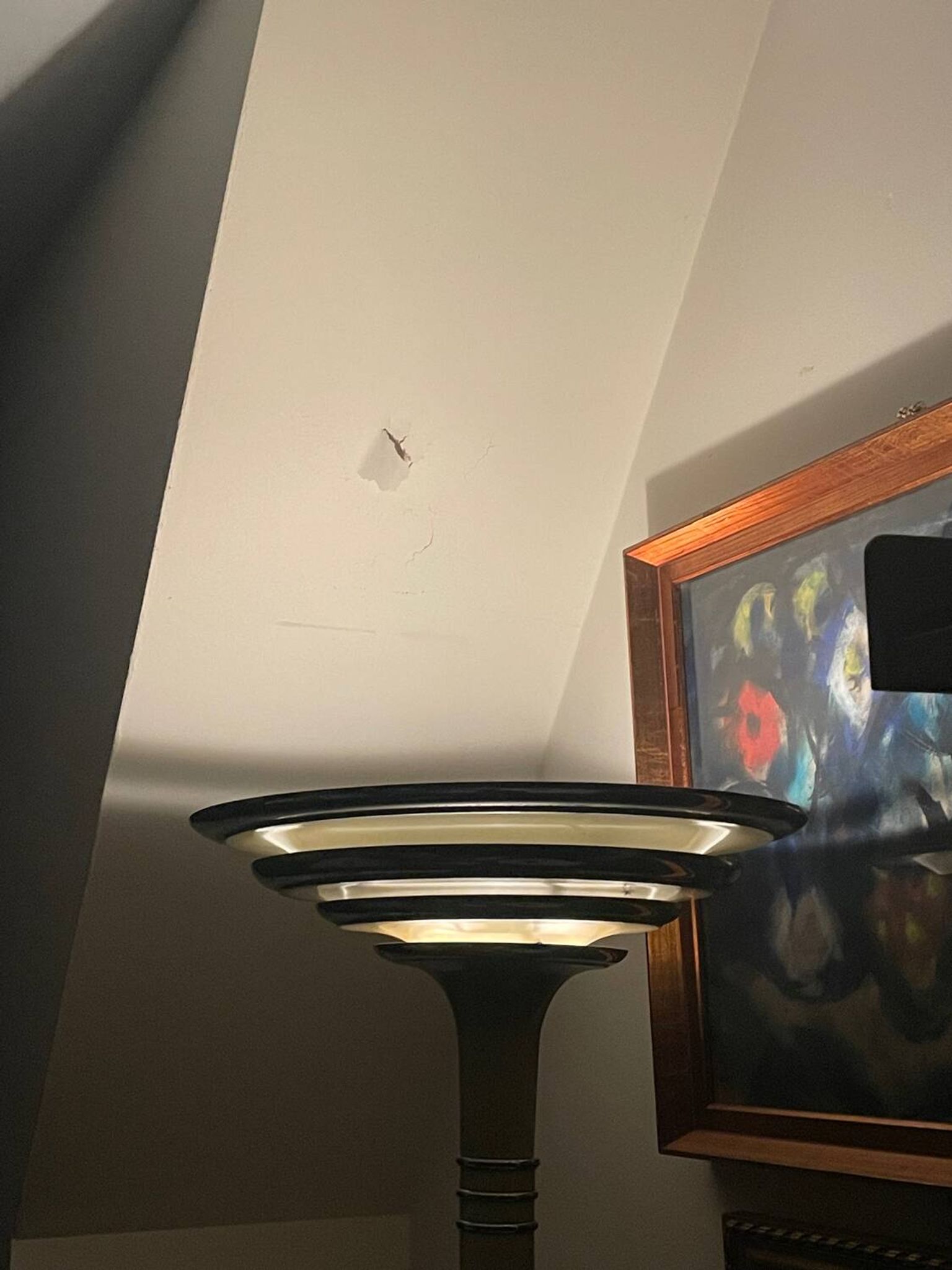 Lampadaire art-déco en métal