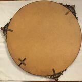 Round mirror in bronze 60x60cm
