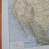 Old political map of the United States and Mexico by Larousse.