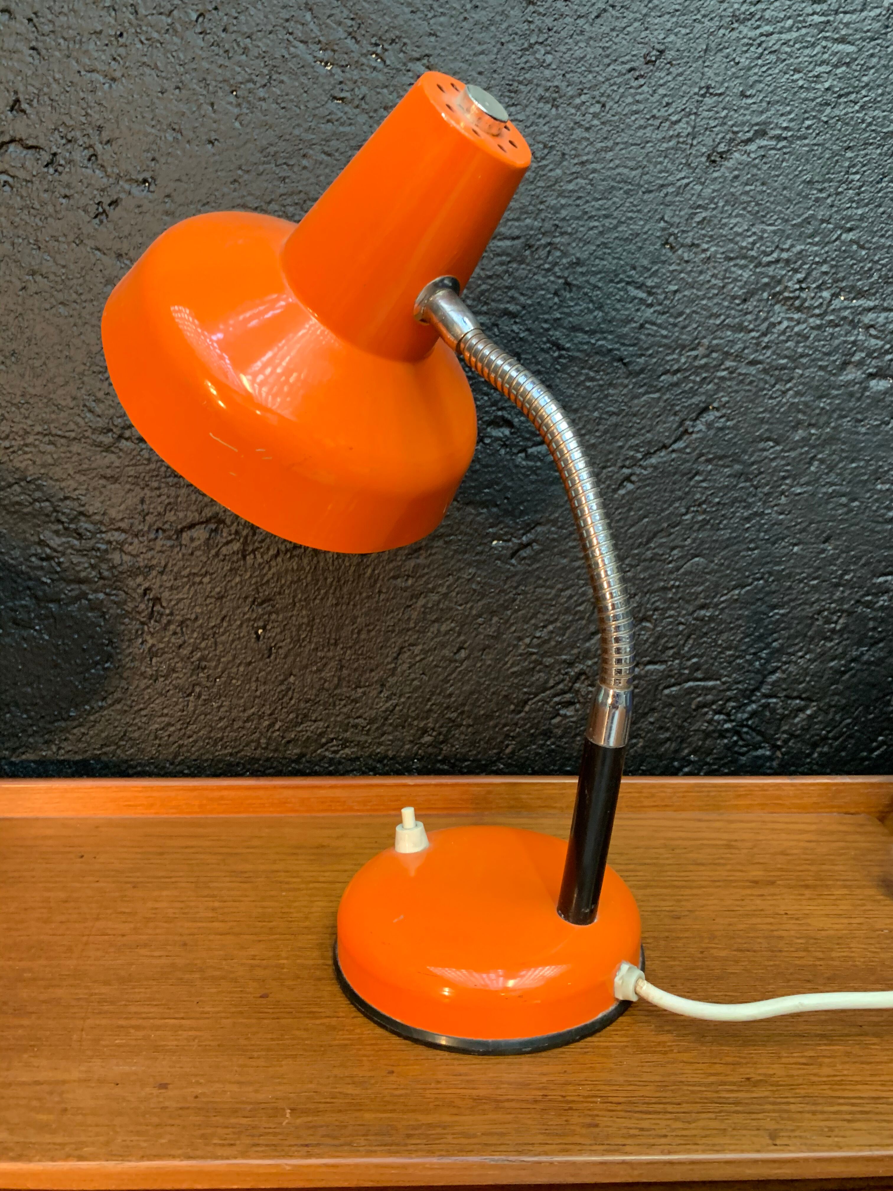 Vintage orange desk lamp