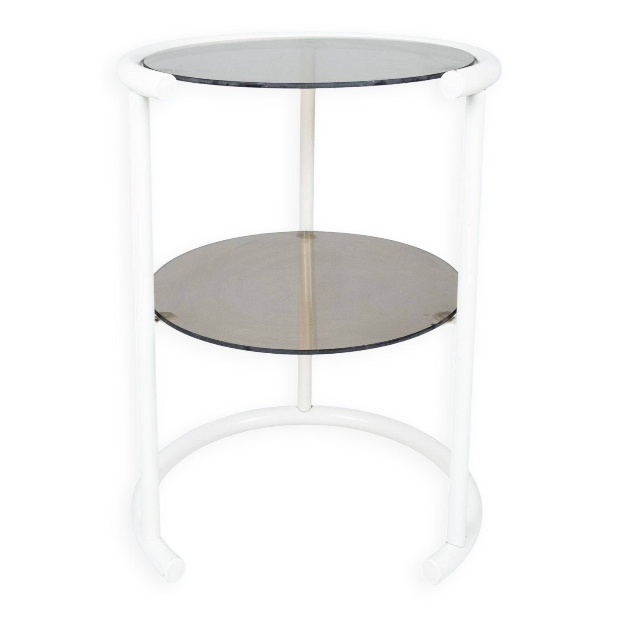 Lacquered side table with two shelves, France, 1970s