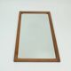 rectangular WALL MIRROR aksel kjersgaard denmark solid teak frame 1970s