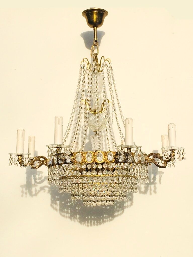 Hot air balloon chandelier 8 stamp fires