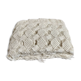 Old ecru white bedspread