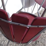 Set of 5 chairs the lag Soudexvinyl 1970 in leatherette Burgundy