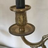 Pair of golden bronze candlesticks