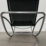 Vintage chaise longue model S 828 in tubular steel by Torben Skov for Thonet, 1980s.
