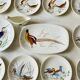 Gien service model birds in polychrome earthenware hand painted