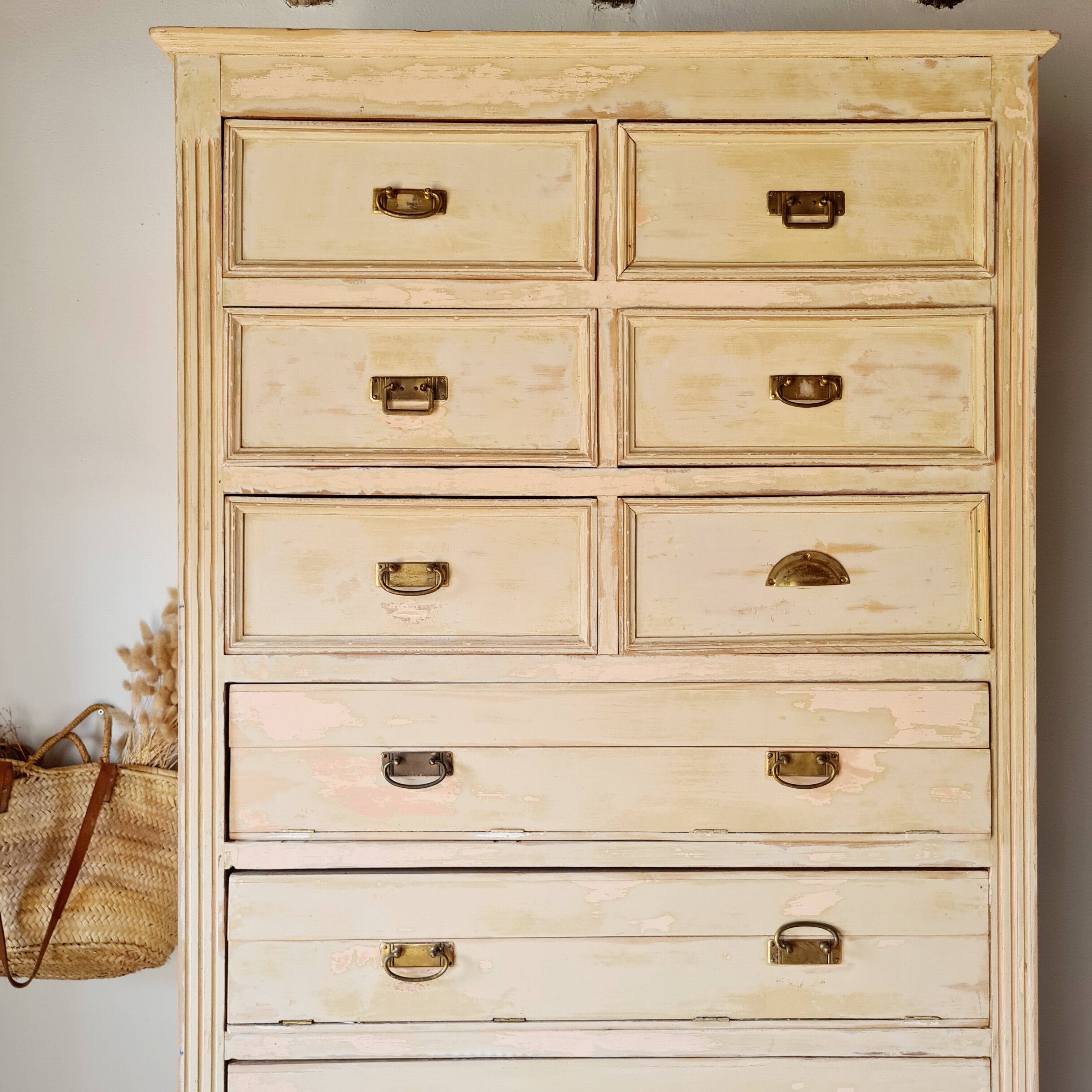 Haberdashery workbench - high chest of drawers - tallboy