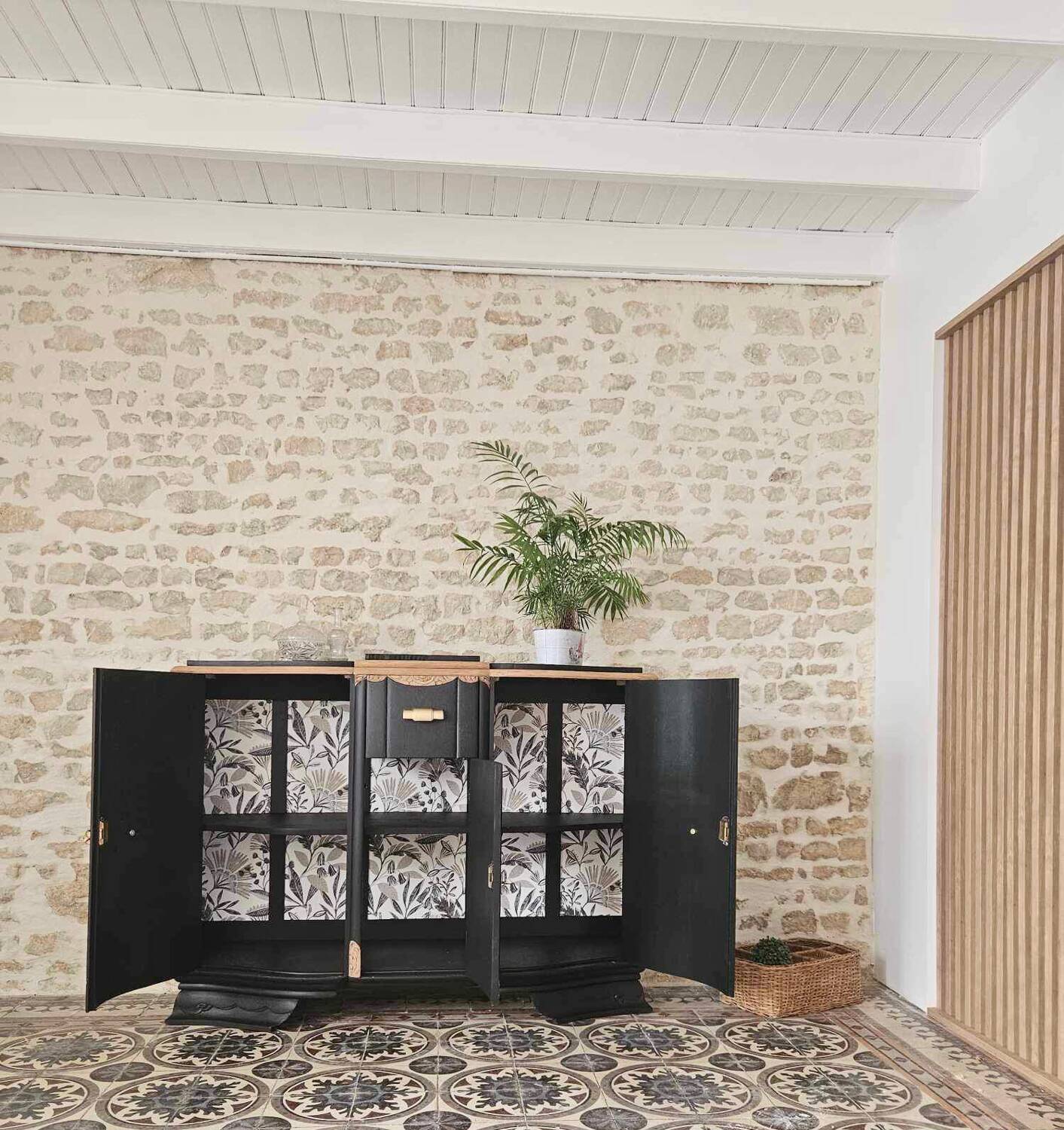 Black art deco sideboard