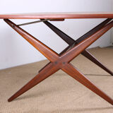 Scandinavian teak high and coffee table 1960.