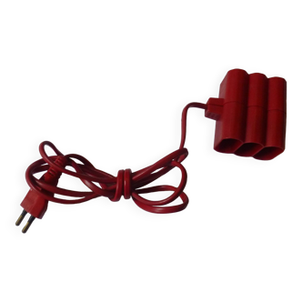 Vintage red power strip extension 1980