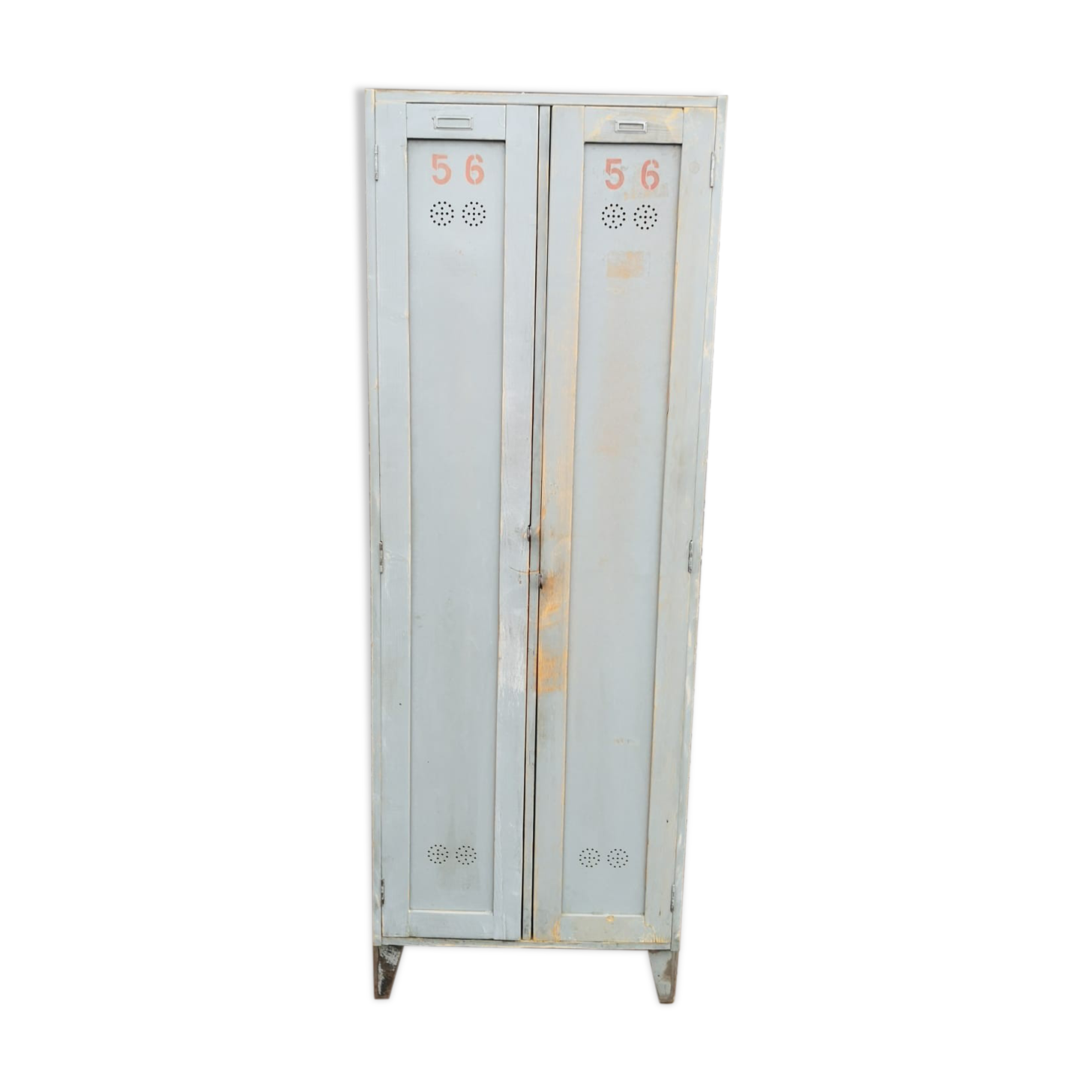Vestiaire industriel vintage en bois