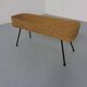 Large German flower planter in rattan and steel, 1950s