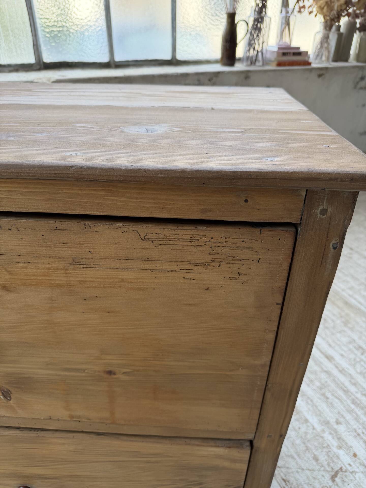 1950s pine workshop furniture 175cm