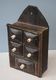 Primitive Wood Carved Kitchen Apothecary Spices Cabinet