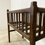 Rustic solid oak crib