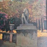Painting Paris Jardin du Luxembourg Early 20th Impressionism