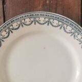 Serving of 6 plates in iron earth, Salins