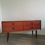 Vintage teak bass row