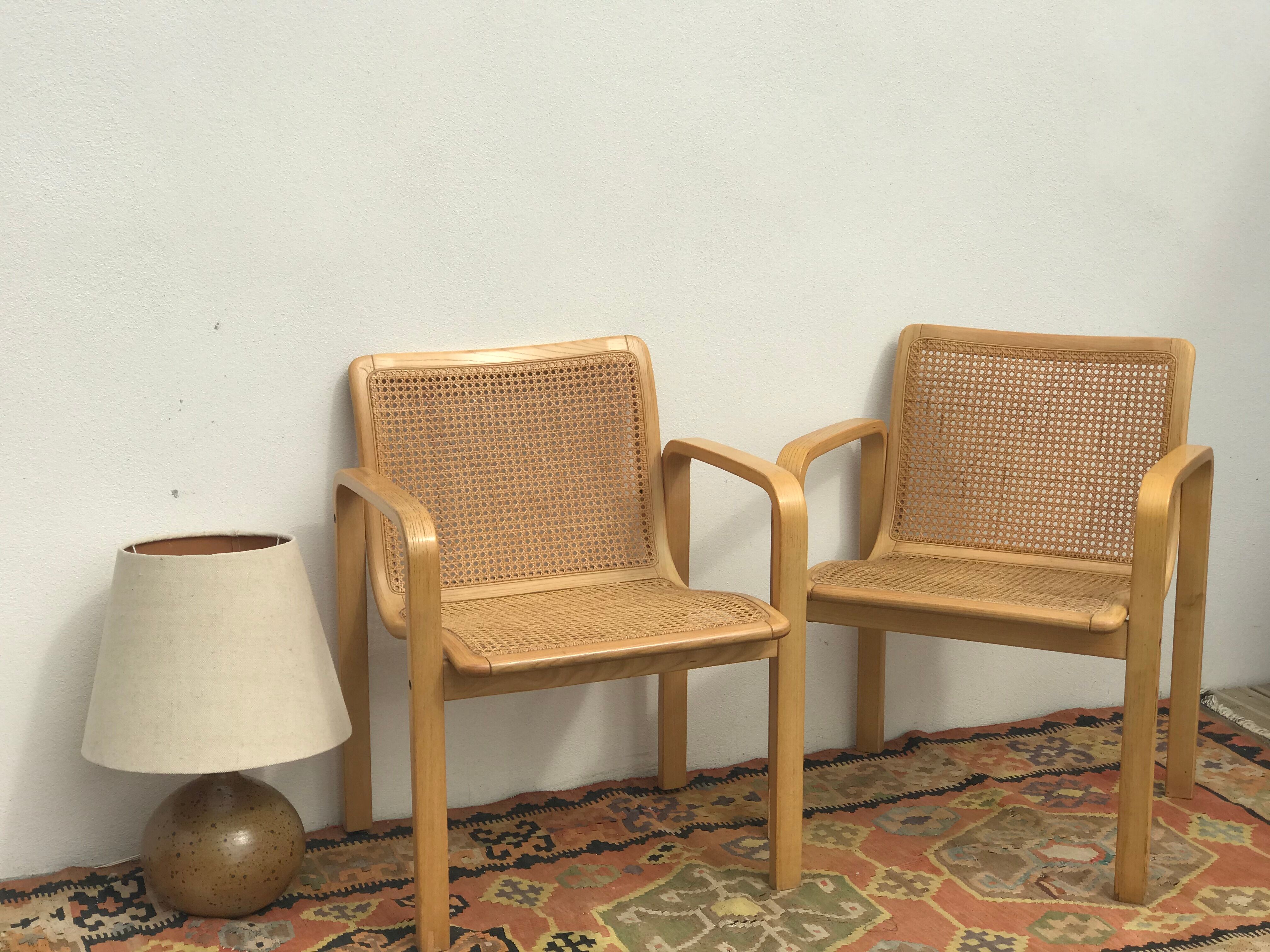 Pair of canne chairs
