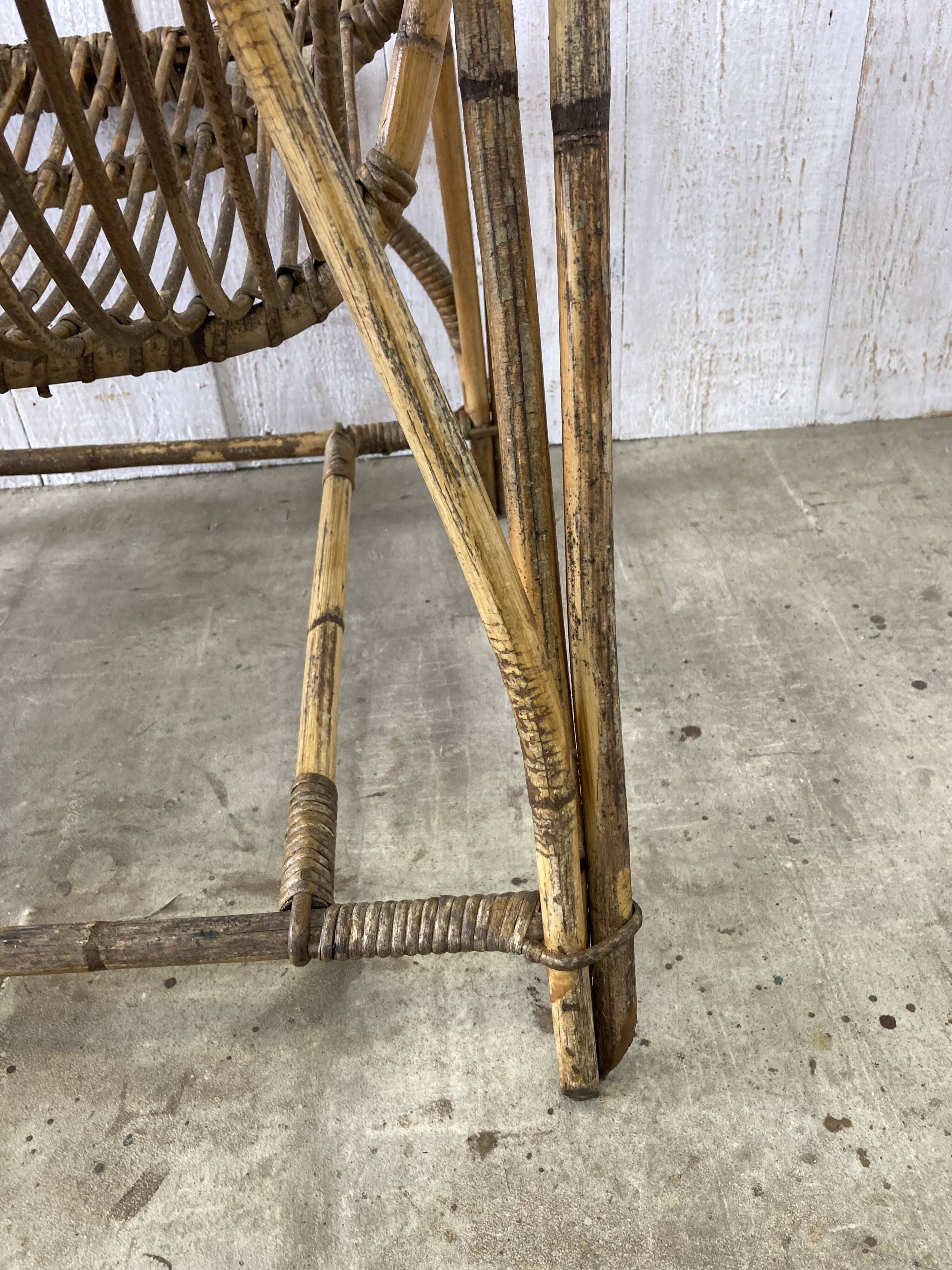 Vintage rattan armchair