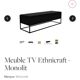 Ethnicraft black TV unit