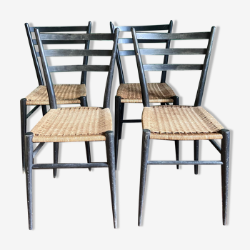 1950 chairs in wood and rope