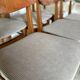 6 Scandinavian corduroy chairs