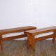 Paire de bancs vintage en pin Suède 1960