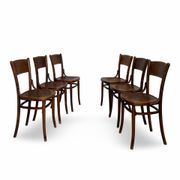 Set of six Authentic antique bentwood chairs, Antonio Volpe