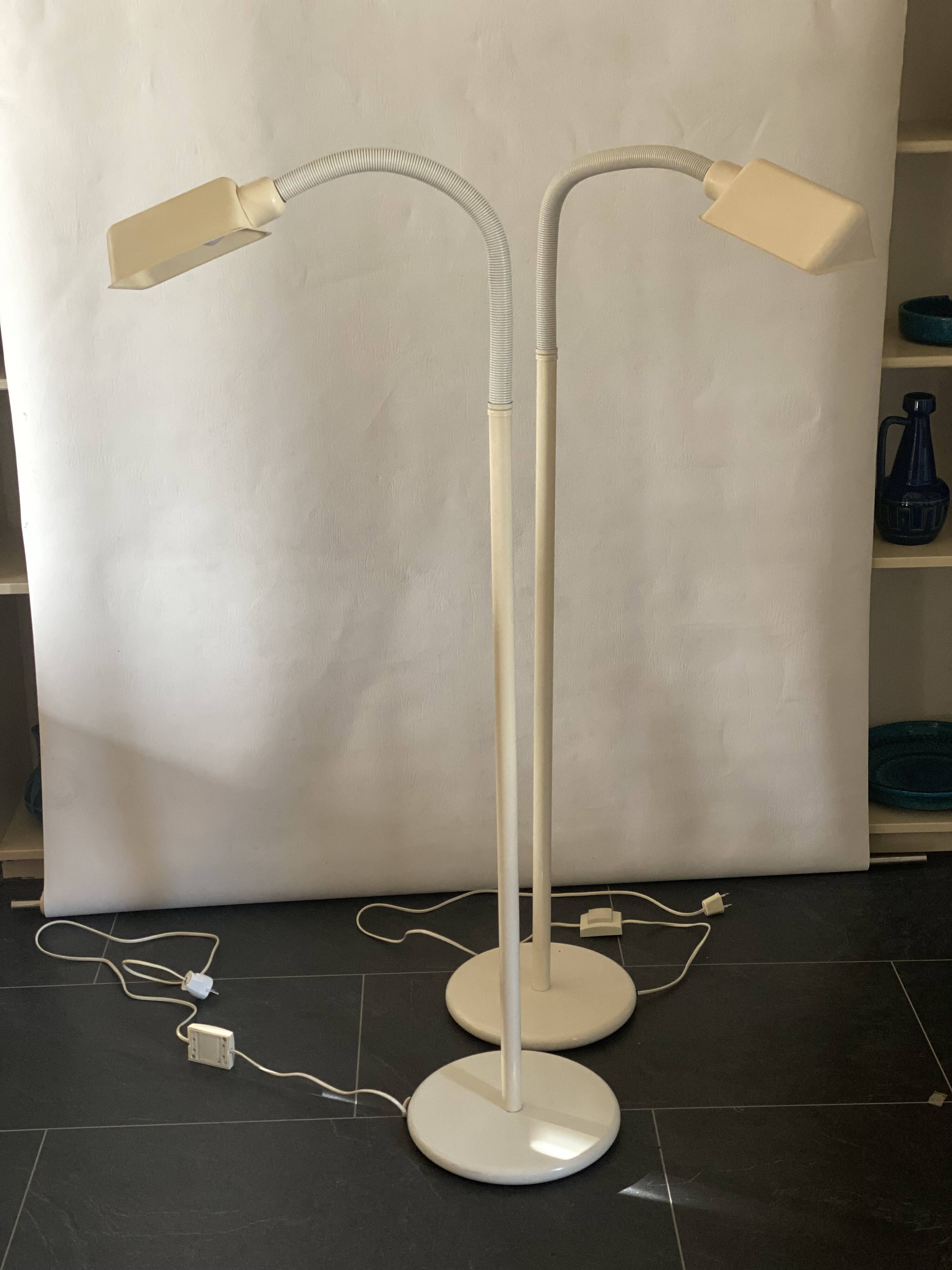 Paire de lampadaires vintage Space Age