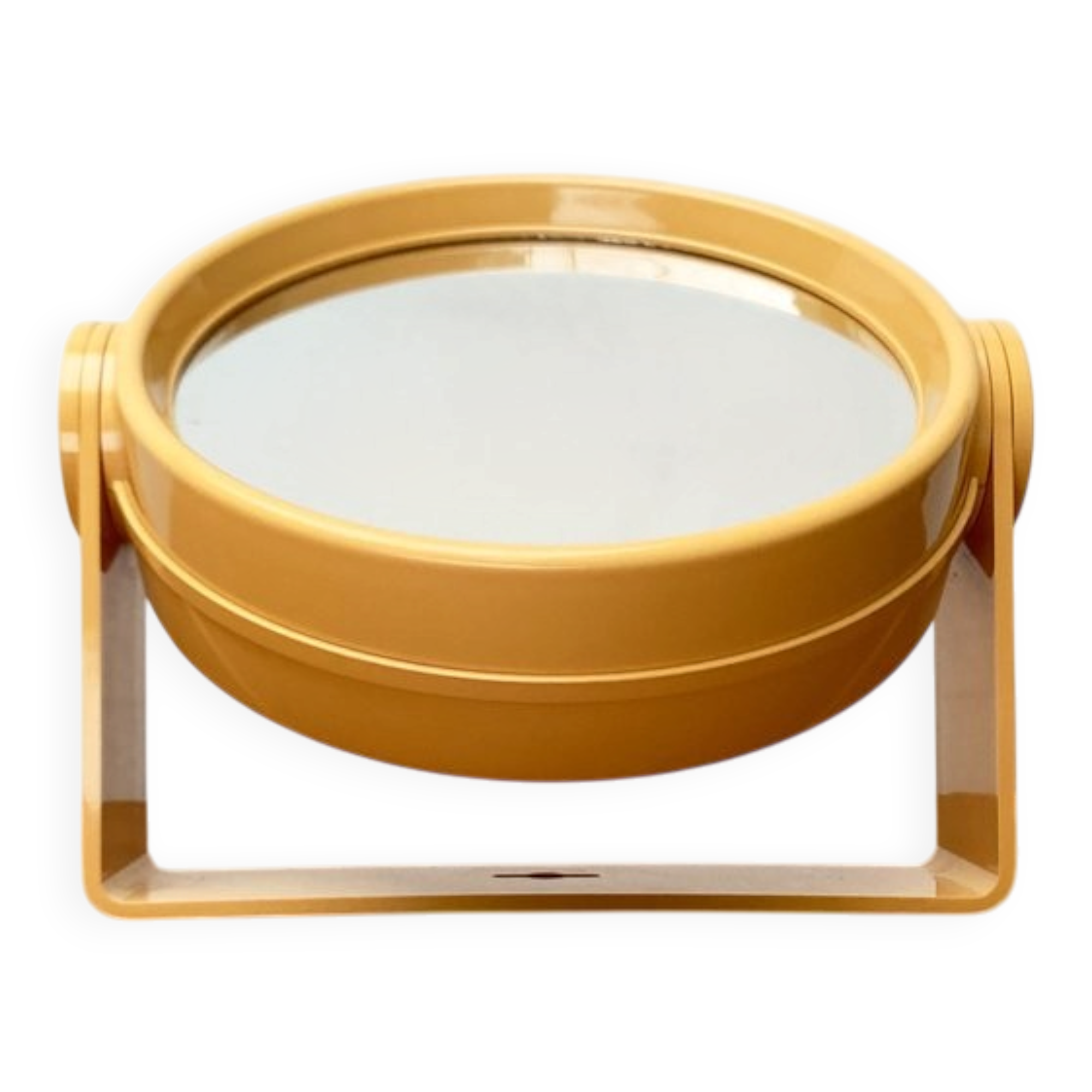 Mid-century space age bathroom wall mirror with 2 sides, 1960s.