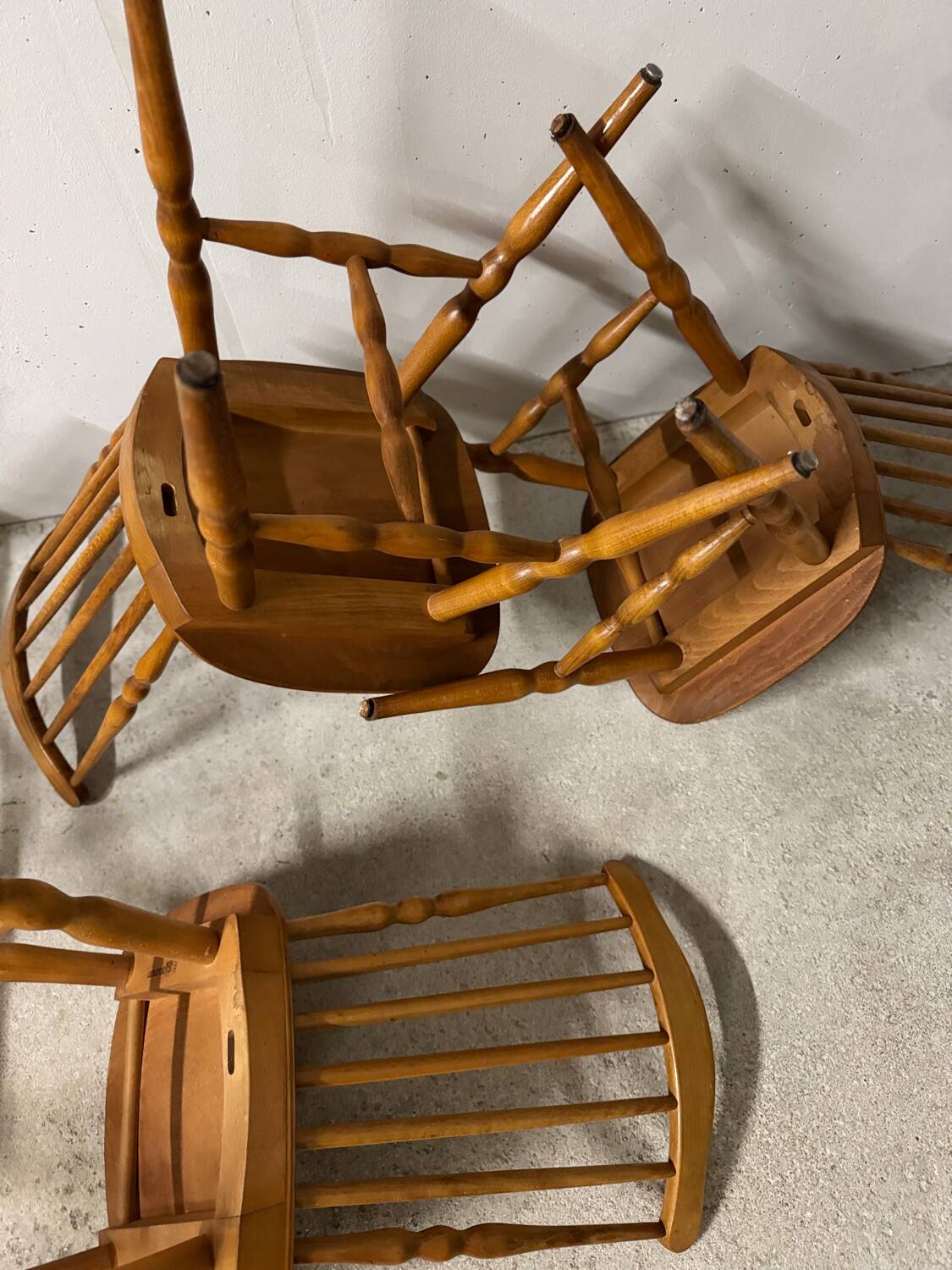 Lot of 05 Baumann chairs model Tacoma Western vintage 1970s