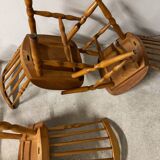 Lot of 05 Baumann chairs model Tacoma Western vintage 1970s