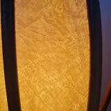 Lampe de table en rotin et bambou de Louis Sognot 1960