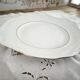 Porcelain mignardise dish with ear handles, double gold line manufacture.