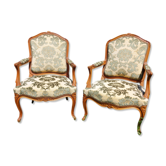 Paire de fauteuils Louis XV