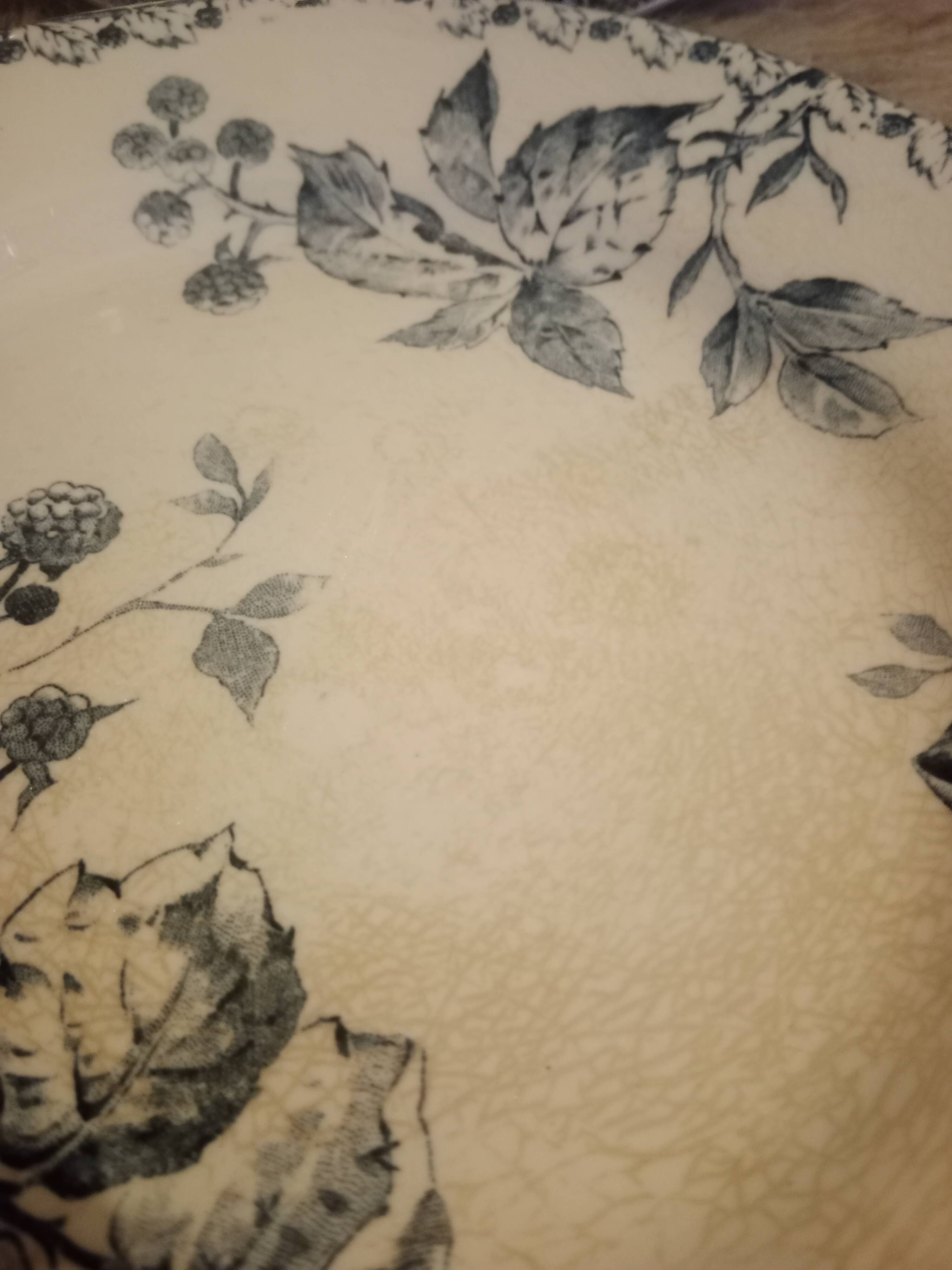 Ensemble dépareillé vintage fleuris bleus