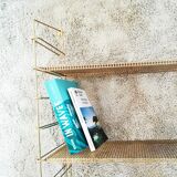 Brass gold metal wall shelf