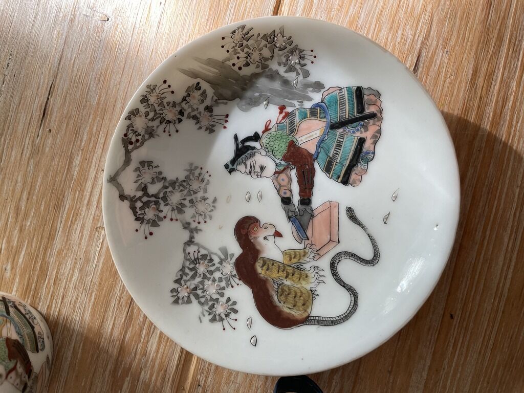 Japanese-decorated teacup