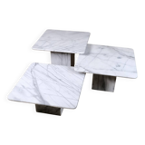 Set of 3 marble nesting coffee tables, Italy, 1980s