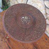 Old small carved wooden table