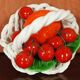 Braided basket of fruit slurry Italy